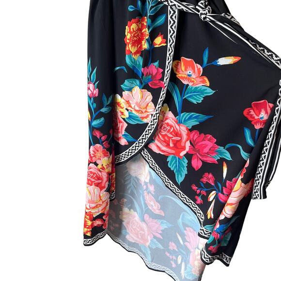 Flying Tomato Floral Ruffle Asymmetrical Maxi Dress Size M - Picture 7 of 9